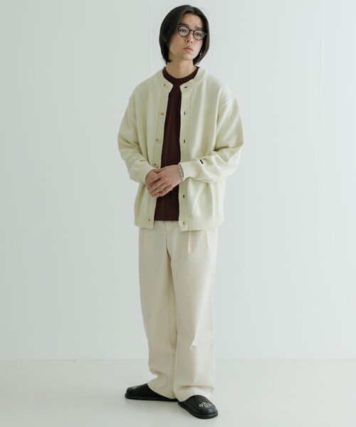URBAN RESEARCH（アーバンリサーチ）の「『別注』RUSSELL ATHLETIC×UR　CREW NECK CARDIGAN（カーディガン/ボレロ・メンズ・BLACK/IVORY・M/L）」の10枚目の写真