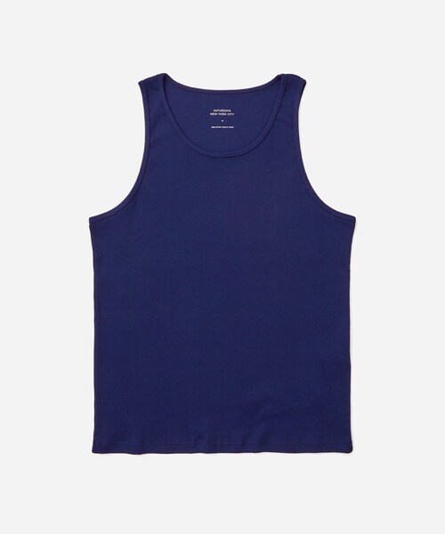 Saturdays NYC（サタデーズ ニューヨークシティ ）の「Rib Knit Tank（タンクトップ・メンズ・オリーブ/ネイビー・L/M/S）」の5枚目の写真