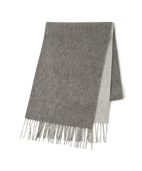 ADAM ET ROPE'（アダムエロペ）の「【J'aDoRe限定】REVERSIBLE MUFFLER CASHMEREMIX２（マフラー・レディース・ブラック/ライトグレー・F）」の4枚目の写真