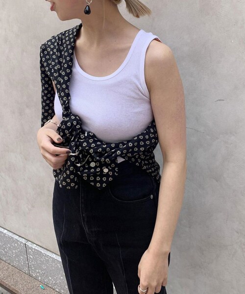 ADAM ET ROPE'（アダムエロペ）の「【Hanes for BIOTOP】2Pリブタンクトップ（タンクトップ・レディース・ベージュ・M）」の7枚目の写真