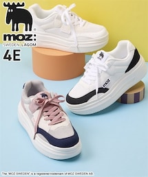 nissen | 【ゆったり幅広】moz（モズ）厚底レースアップスニーカー（ワイズ４Ｅ）(スニーカー)