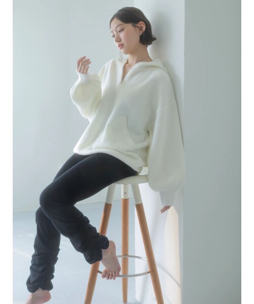 dazzlin（ダズリン）の「【吉田朱里】温感・セラミド加工くしゅくしゅパンツ（その他パンツ・レディース・ブラック/ブラウン・S/M/L）」の15枚目の写真