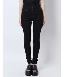 EMODA | アシンメトリーラインハイウエストパギンス(デニムパンツ)