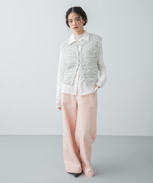 SENSE OF PLACE by URBAN RESEARCH（センスオブプレイスバイアーバンリサーチ）の「『洗濯可』ミックスカラーローゲージベスト（ベスト・レディース・BLACK/NAVY/IVORY・One）」の8枚目の写真