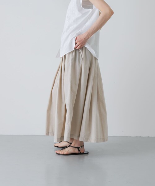 かぐれ（カグレ）の「コットンタックスカート（スカート・レディース・SANDBEIGE/ROYAL BLUE・Free）」の6枚目の写真