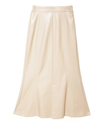 LAGUNAMOON | 配色ステッチフェイクレザーロングスカート(スカート)