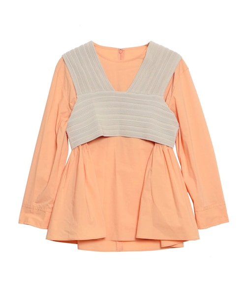 ELENDEEK（エレンディーク）の「SET BLOUSE BUSTIER KT（ニット/セーター・レディース・ライトグリーン/ミックス/ライトグレー・F/02/01）」の10枚目の写真