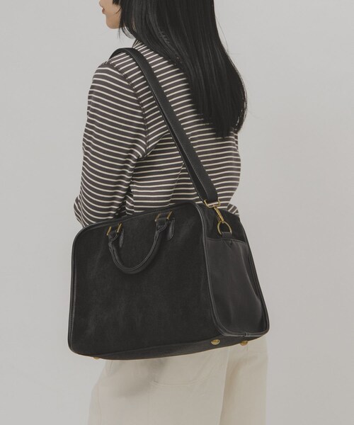 KBF（ケイビーエフ）の「パイルボストンBAG（ボストンバッグ・レディース・CAMEL/CHARCOAL・One）」の15枚目の写真