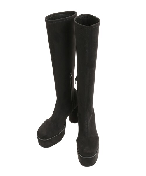 CALNAMUR（カルナムール）の「ロングブーツ（ブーツ・レディース・ホワイト/アイボリー/ブラック/ブラウン・S/M/L）」の2枚目の写真