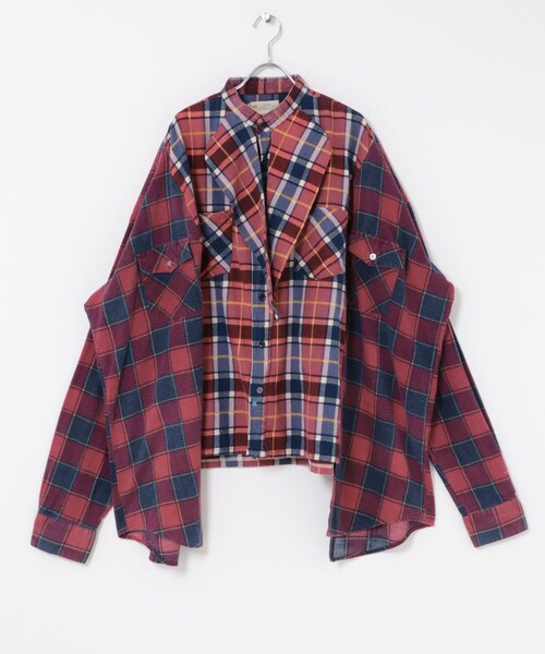 THE GOODLAND MARKET（ザグッドランドマーケット）の「77circa　wide stole shirt-NEL（シャツ/ブラウス・レディース・nel1/nel2/nel3/nel4/nel5・one）」の9枚目の写真