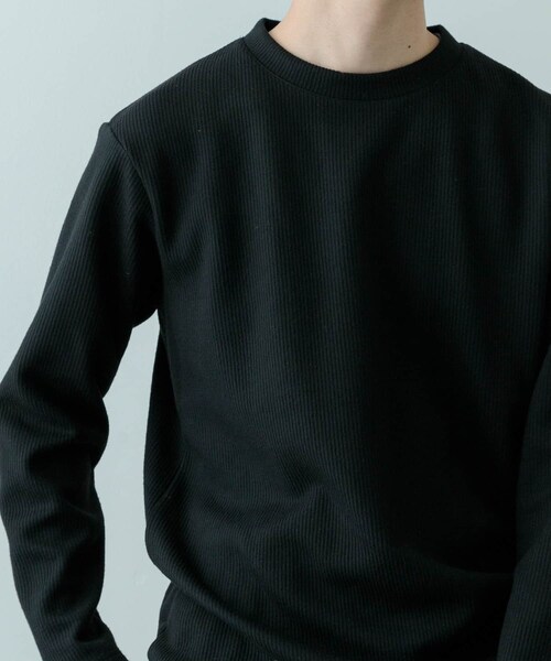 ITEMS URBANRESEARCH（アイテムズ アーバンリサーチ）の「クルーネック リブ ヘビーウェイトTops（Tシャツ/カットソー・メンズ・CHA/IVO/MOC/BLK・M/L）」の13枚目の写真