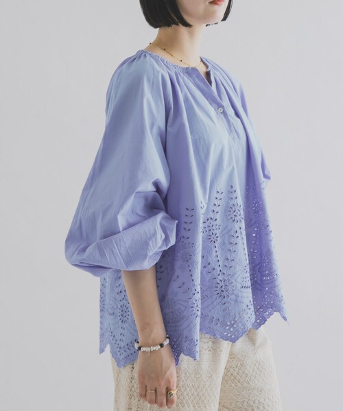 THE GOODLAND MARKET（ザグッドランドマーケット）の「FANAKA　チュニックブラウス（シャツ/ブラウス・レディース・WHITE/BLACK/BLUE・Free）」の19枚目の写真