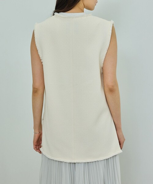 ROPE'（ロペ）の「【洗える】【WEB・一部店舗限定】サマーツイードオーバージレ（ベスト・レディース・ブラック系/キナリ系・F）」の20枚目の写真