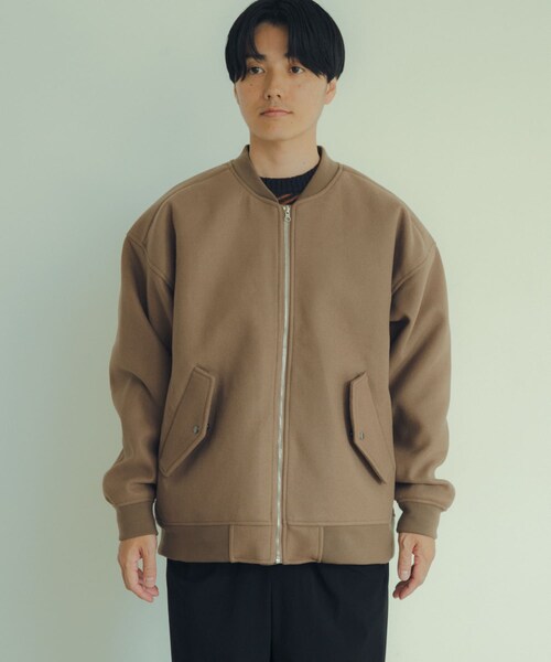ITEMS URBANRESEARCH（アイテムズ アーバンリサーチ）の「ウールライクメルトン MA-1（MA-1・メンズ・KHK/BLK/MOC・M/L）」の18枚目の写真