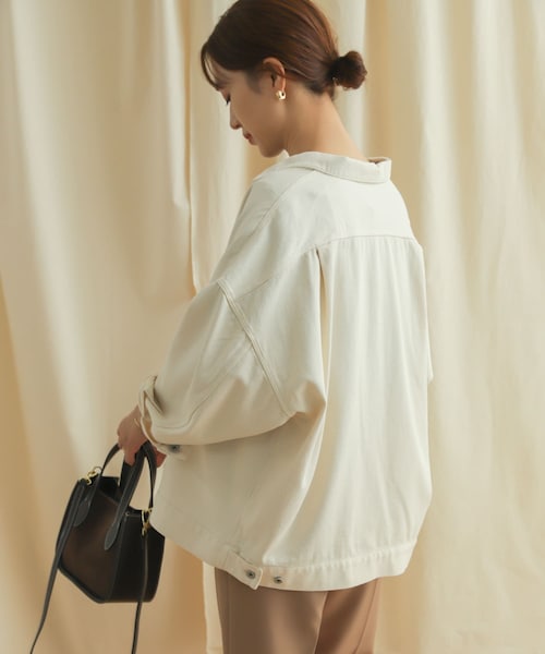 URBAN RESEARCH DOORS(アーバンリサーチドアーズ)の「コットンツイルドルマンジャケット(ミリタリージャケット・レディース・KHAKI/NATURAL・M)」の9枚目の写真