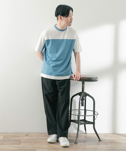 ITEMS URBANRESEARCH（アイテムズ アーバンリサーチ）の「フハクキリカエ TCクルーネックTシャツ（Tシャツ/カットソー・メンズ・BLU/BLK/GRN・M/L）」の8枚目の写真
