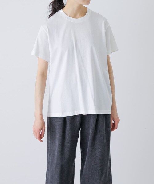 かぐれ(カグレ)の「STUDIO NICHOLSON MARINE(Tシャツ/カットソー・レディース・OFF WHITE/GREY MARL/D NAVY・10)」の4枚目の写真