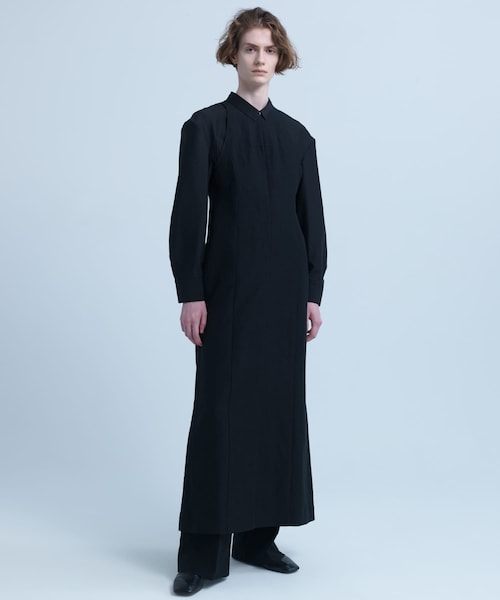 URBAN RESEARCH(アーバンリサーチ)の「new basic WOOL LINEN ONE-PIECE(ワンピース・レディース・BLACK・36/38)」の1枚目の写真