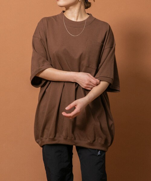 URBAN RESEARCH（アーバンリサーチ）の「RELAX FIT　リブTシャツ（Tシャツ/カットソー・メンズ・BLACK/WHITE/ASH/BROWN/L BLUE・FREE）」の21枚目の写真