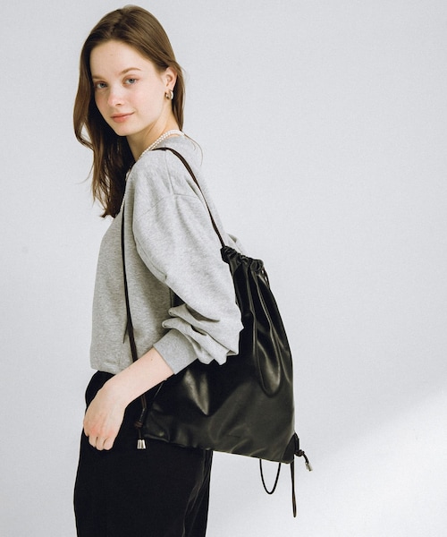 URBAN RESEARCH Sonny Label（アーバンリサーチサニーレーベル）の「エンボスロゴナップサック（バックパック/リュック・レディース・ブラック/アイボリー・one）」の16枚目の写真