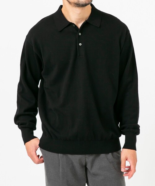 URBAN RESEARCH ROSSO（アーバンリサーチロッソ）の「コットンカシミヤニットポロシャツ（ニット/セーター・メンズ・GRAY/BLACK/IVORY/GREIGE・M/L）」の21枚目の写真