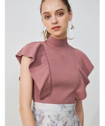 MERCURYDUO | ラッフルコンパクトモックネックニット(ニット/セーター)