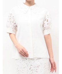 TONAL | ケミカルレースハーフスリーブシャツ(シャツ/ブラウス)