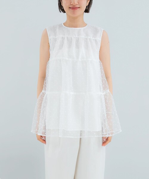 URBAN RESEARCH ROSSO（アーバンリサーチロッソ）の「シアードットティアードブラウス（シャツ/ブラウス・レディース・NAVY/WHITE・Free）」の12枚目の写真