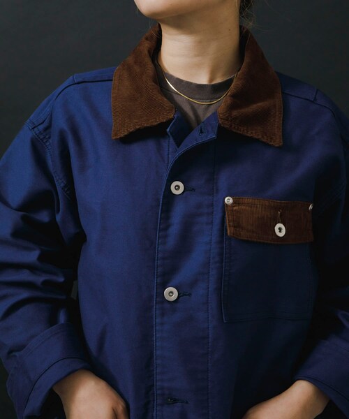 URBAN RESEARCH（アーバンリサーチ）の「NOMARHYTHM TEXTILE　French Work Coverall Jk（カバーオール・レディース・Blue・1）」の4枚目の写真