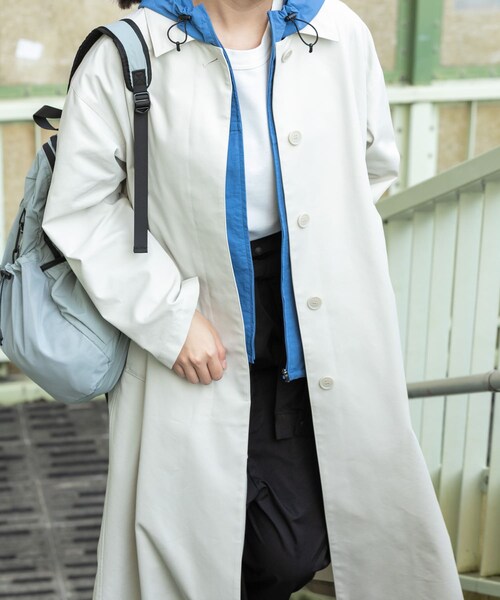 EKAL（エカル）の「T/Cツイルステンカラーコート（ステンカラーコート・レディース・アイボリー/カーキ/ベージュ・One）」の7枚目の写真