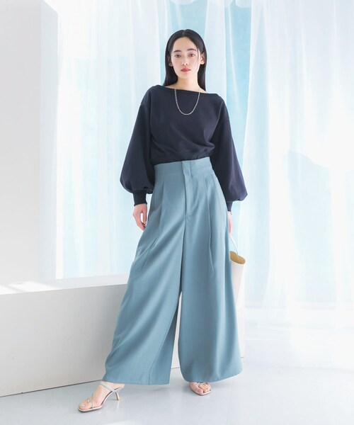 URBAN RESEARCH ROSSO（アーバンリサーチロッソ）の「ハイウエストワイドパンツ（その他パンツ・レディース・lightbeige/blue・36/38）」の21枚目の写真