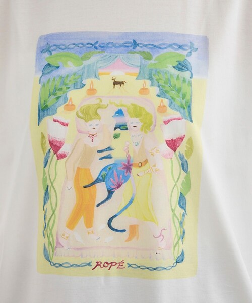 ROPE'（ロペ）の「【Kei Nagayama for ROPE'】プリント ノースリーブTEE【接触冷感・洗濯耐久あり】（Tシャツ/カットソー・レディース・ホワイト・F）」の21枚目の写真