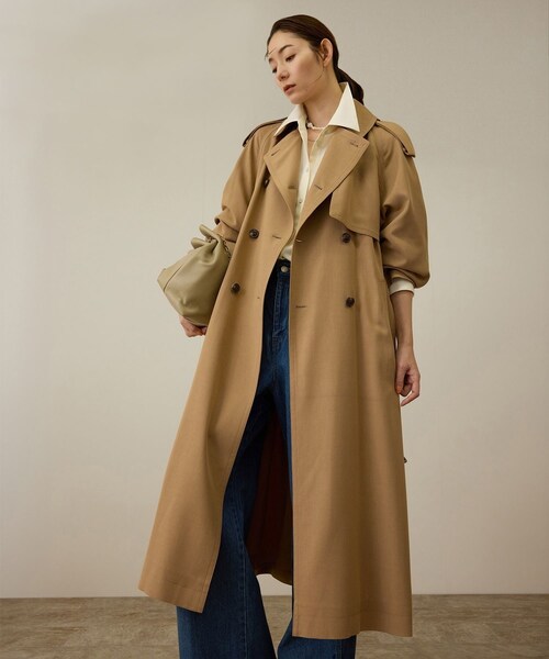 ROPE'(ロペ)の「MANTECO(マンテコ) テンセルウールトレンチコート(トレンチコート・レディース・ベージュ・36/38)」の3枚目の写真