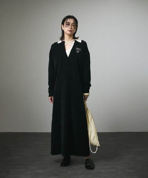 ADAM ET ROPE'(アダムエロペ)の「【セットアップ対応】キュプラコットンリブクロスキャミソール(キャミソール・レディース・ブラック/グレー/オフホワイト・F)」の10枚目の写真