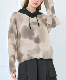 nissen | タイダイ柄Vネックニット(ニット/セーター)