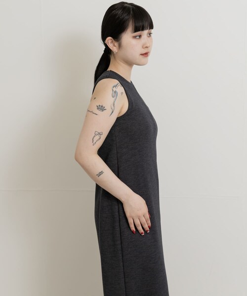 THE GOODLAND MARKET（ザグッドランドマーケット）の「&her　Boucle Cup Onepiece（ワンピース・レディース・BLACK/BEIGE/NAVY・one）」の8枚目の写真