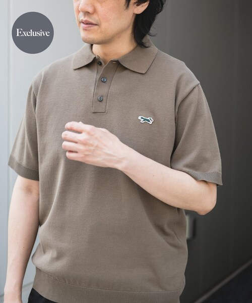 URBAN RESEARCH DOORS（アーバンリサーチドアーズ）の「『XLサイズ/WEB限定』『別注』PENNEYS×DOORS　THE FOX ハイゲージ ニットポロ（ポロシャツ・メンズ・BROWN/GRAY/NAVY・M/L/XL）」の4枚目の写真