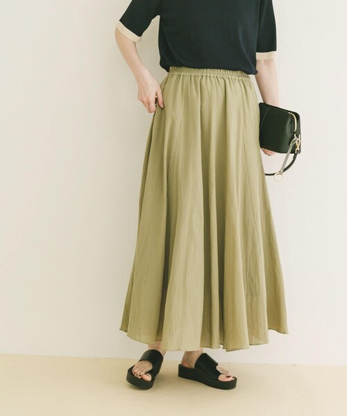 ITEMS URBANRESEARCH（アイテムズ アーバンリサーチ）の「コットン楊柳フレアスカート（スカート・レディース・GRY/BRN/L/KHK・Free）」の18枚目の写真
