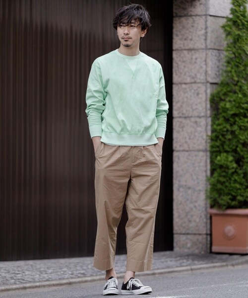 URBAN RESEARCH ROSSO（アーバンリサーチロッソ）の「ヘビー天竺リラックスカラープルオーバー∴（スウェット・メンズ・LEMON/BEIGE/LAVENDER/MINT・S/M/L/XL）」の15枚目の写真