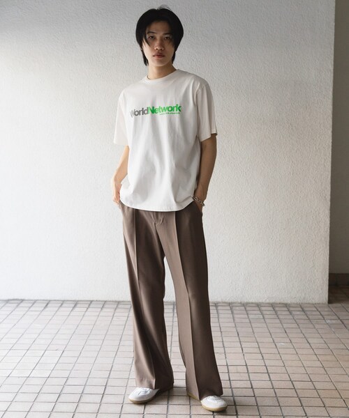 SENSE OF PLACE by URBAN RESEARCH（センスオブプレイスバイアーバンリサーチ）の「company logo short-sleeve t-shirts A（Tシャツ/カットソー・メンズ・OFF WHITE/CHARCOAL/LIME・M/L）」の10枚目の写真