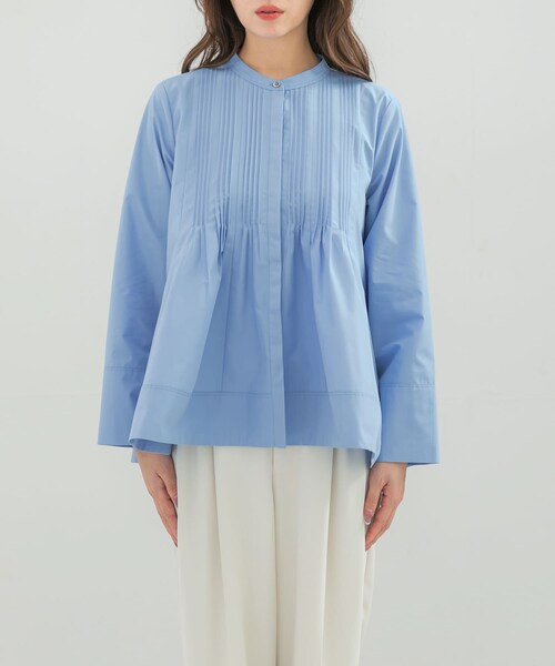 URBAN RESEARCH ROSSO（アーバンリサーチロッソ）の「フレアシルエットピンタックブラウス（シャツ/ブラウス・レディース・OFF WHITE/BLUE・Free）」の22枚目の写真
