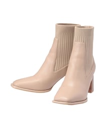 MERCURYDUO | サイドゴアスクエアトゥショートブーツ(ブーツ)