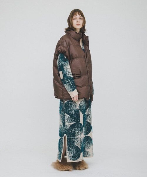 LAATO（ラート）の「short-sleeved down vest（その他アウター・レディース・チョコレート/ラクダ・FREE）」の8枚目の写真