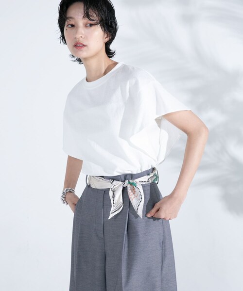 URBAN RESEARCH ROSSO（アーバンリサーチロッソ）の「UVカットフレアスリーブカットソー（Tシャツ/カットソー・レディース・black/white/blue・FREE）」の7枚目の写真