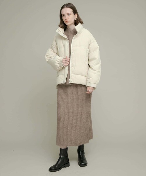 URBAN RESEARCH Sonny Label（アーバンリサーチサニーレーベル）の「撥水スタンドダウンジャケット（その他アウター・レディース・ブラック/エクリュ/ライトカーキ・FREE）」の9枚目の写真