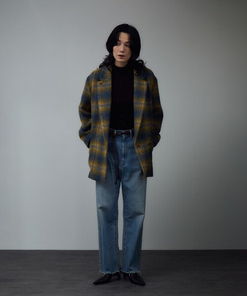 ADAM ET ROPE'(アダムエロペ)の「BALLIシャギージャケットコート / セットアップ対応(その他アウター・レディース・イエロー系・F)」の4枚目の写真