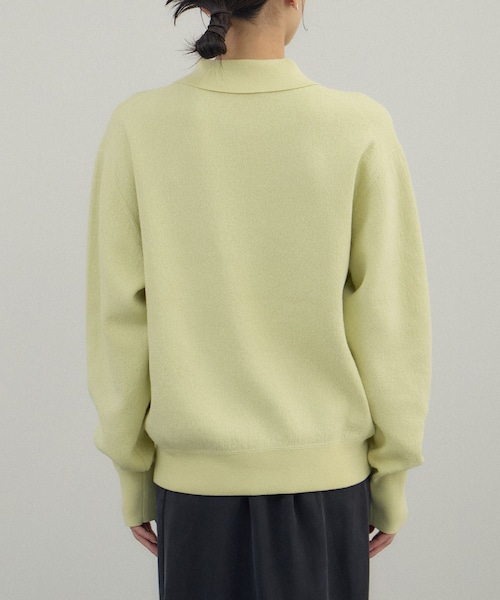 ADAM ET ROPE'（アダムエロペ）の「クレープスウェットライクポロプルオーバー（スウェット・レディース・チャコール/オフホワイト/グリーン系・F）」の21枚目の写真