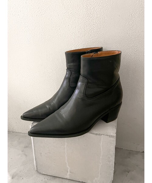 Ungrid（アングリッド）の「フェイクレザーポインテッドブーツ（ブーツ・レディース・ブラック/ブラウン・S/M/L）」の6枚目の写真