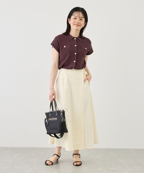 ROPE' PICNIC(ロペピクニック)の「ラップ風スカート(スカート・レディース・オフホワイト/カーキ/ネイビー・M/S)」の8枚目の写真