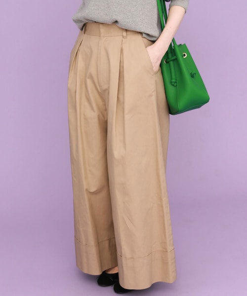 KBF（ケイビーエフ）の「スーパーWIDEチノパン（チノパンツ・レディース・BEIGE/PINK/KHAKI・one）」の3枚目の写真